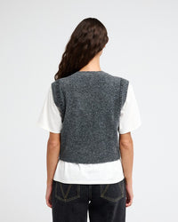 Dalas Snake Sweater Vest Washed Black Bild 2