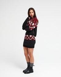 Fairisle Cardigan Washed Black Bild 3