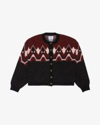 Fairisle Cardigan Washed Black Bild 4