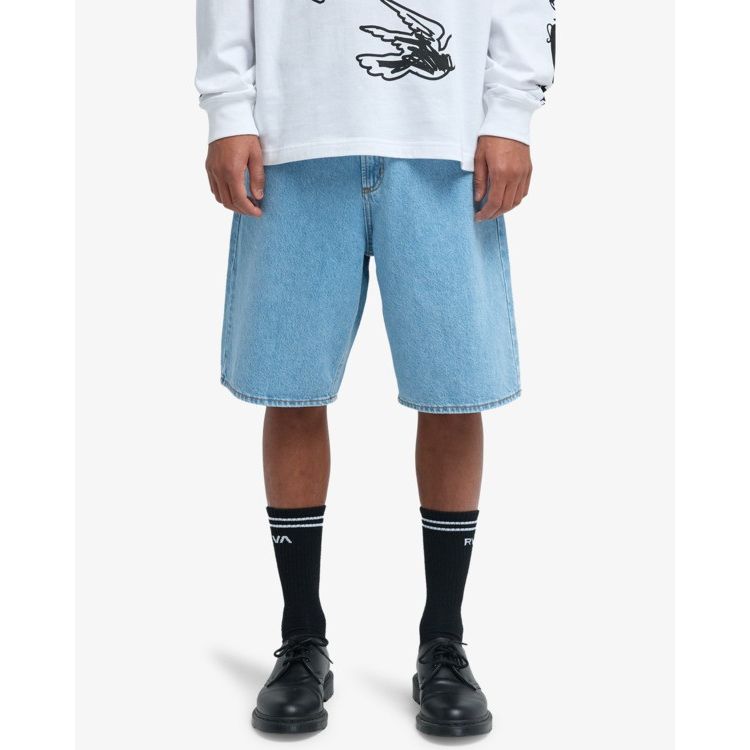 Skate Denim Short Bleach Wash Bild 1