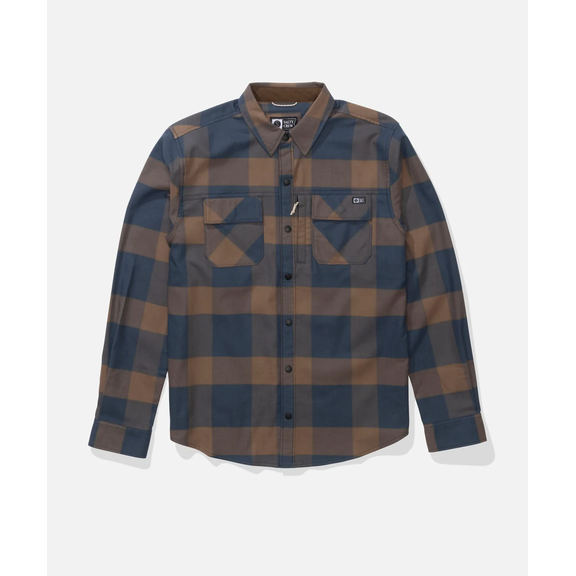 Fathom LS Tech Flannel Navy/Rust Bild 1