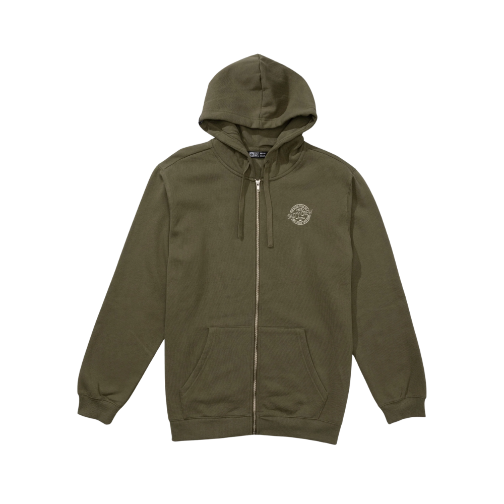 Skewed Zip Fleece Dusty Olive Bild 1