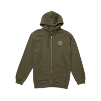 Skewed Zip Fleece Dusty Olive Bild 1