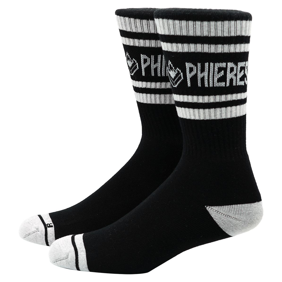 Doubleph Sock - Phieres - White Black - Socken