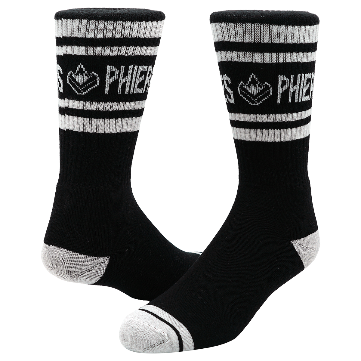 Doubleph Sock - Phieres - White Black - Socken