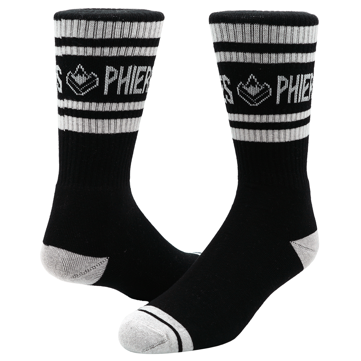 Doubleph Sock - Phieres - White Black - Socken