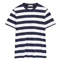 BAHAAR STRIPES night sky-white Bild 1