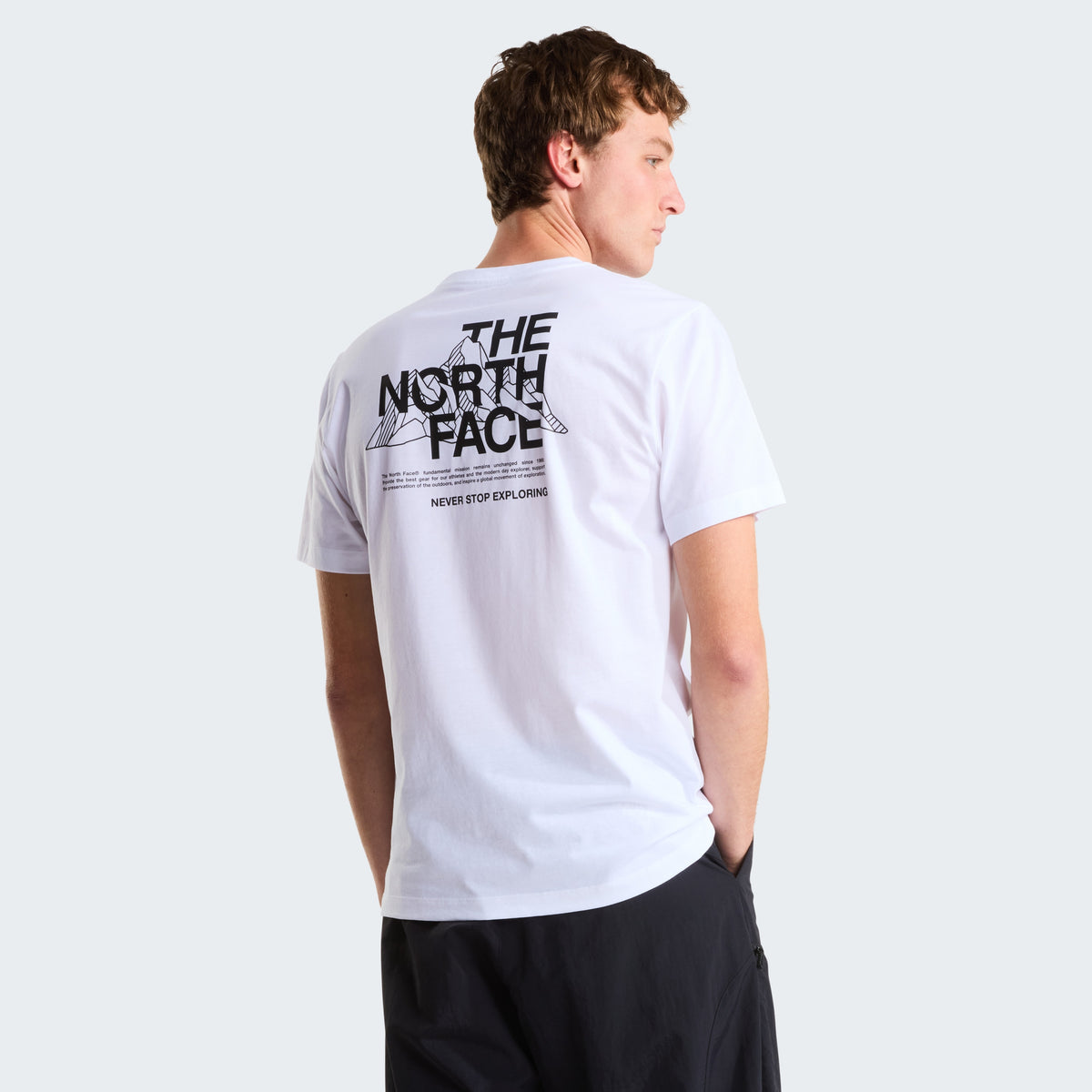 M Mountain Sketch Regular Short Sle TNF White Bild 3