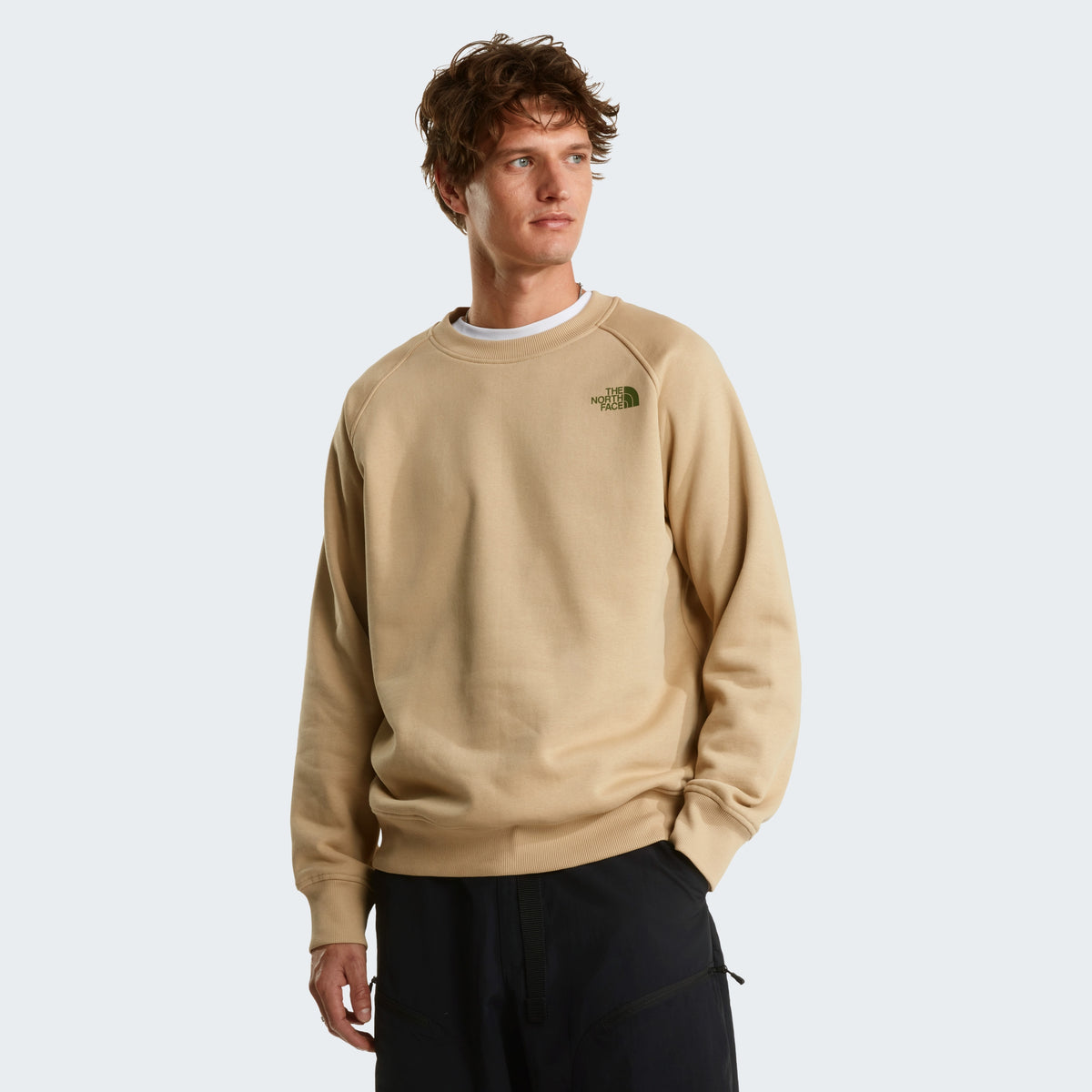 M Raglan Box Nse Regular Crew Khaki Stone Bild 4