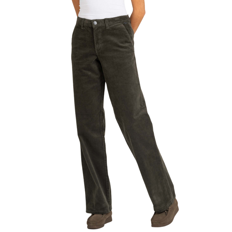 Women Kim Pant Dark Green Cord Bild 1