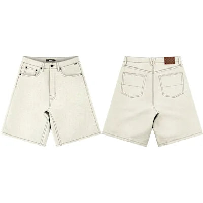 Check-5 Baggy Denim Short Natural Seed Bild 1