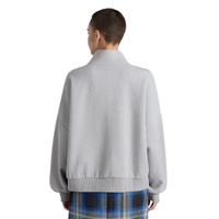 Elevated Double Knit Loose Mock Neck Cement Heather Bild 2