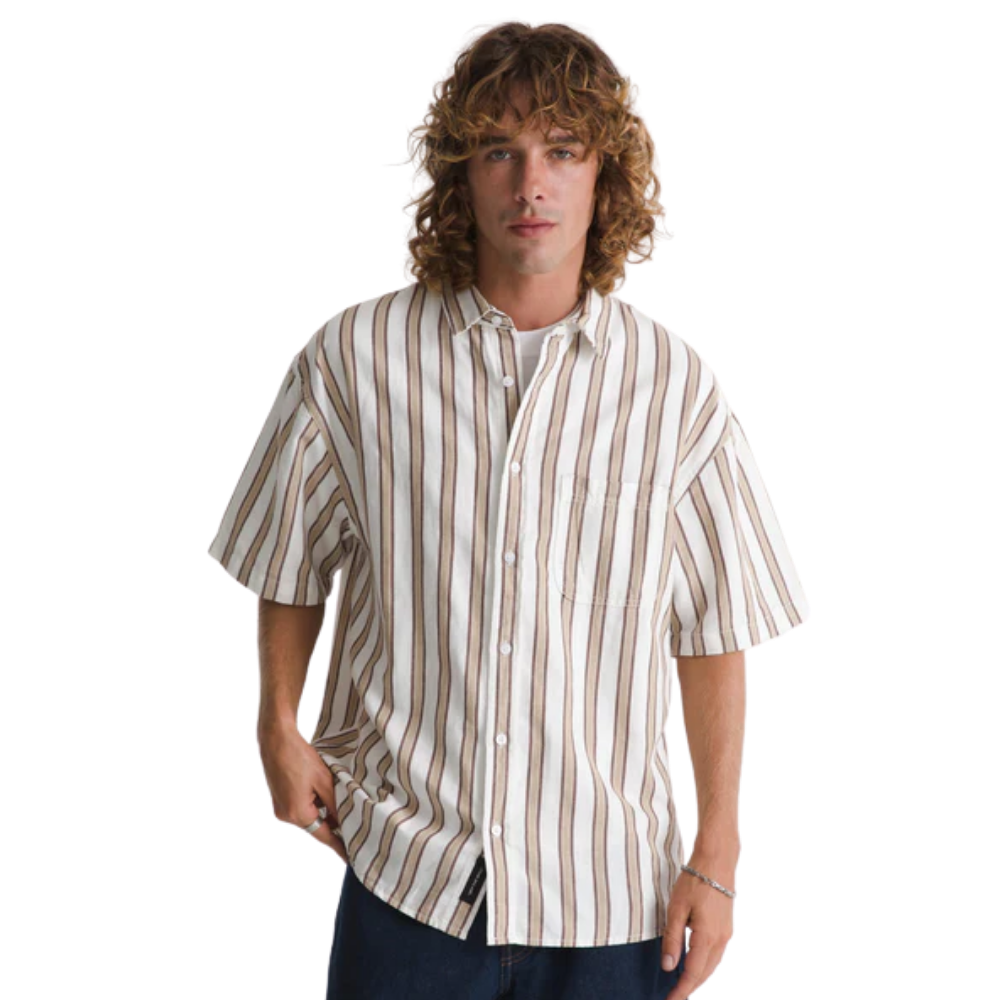 Lawson Stripe SS Shirt White/Potting Soil Bild 3