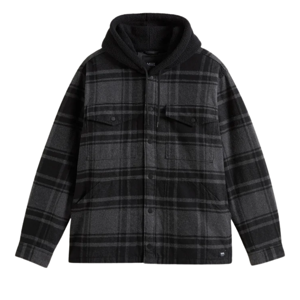 Piedmont Hooded Plaid Shacket Black/Asphalt Heathe Bild 1