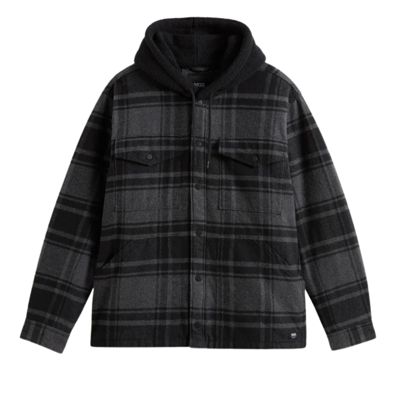 Piedmont Hooded Plaid Shacket Black/Asphalt Heathe Bild 1