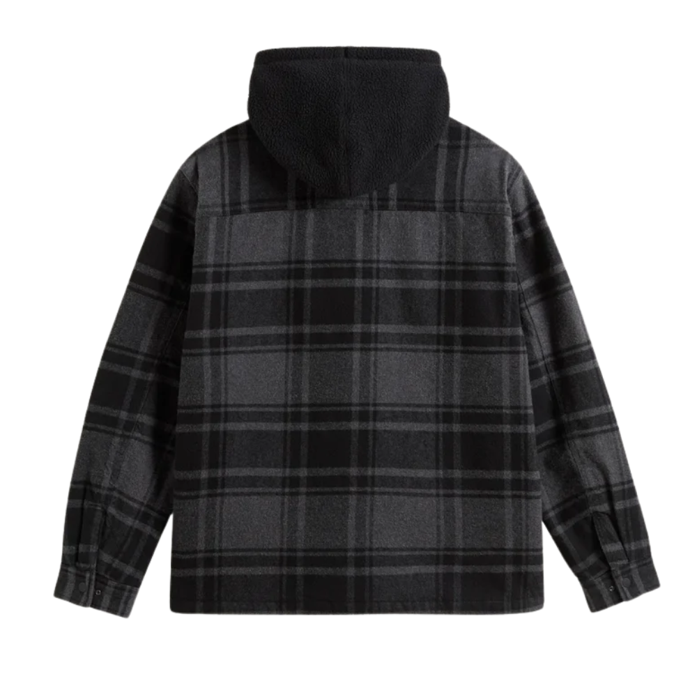 Piedmont Hooded Plaid Shacket Black/Asphalt Heathe Bild 2