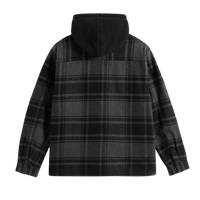 Piedmont Hooded Plaid Shacket Black/Asphalt Heathe Bild 2