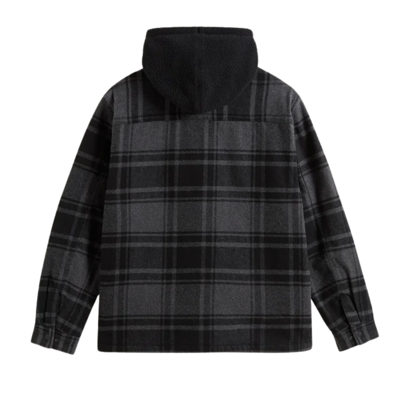 Piedmont Hooded Plaid Shacket Black/Asphalt Heathe Bild 2