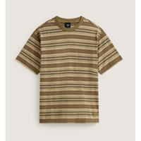 Stripe Ringer Loose SS Knit Olive Brown Bild 1