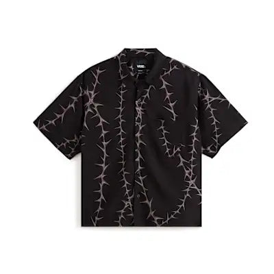 Van Doren Printed Camp SS Shirt Black Bild 1