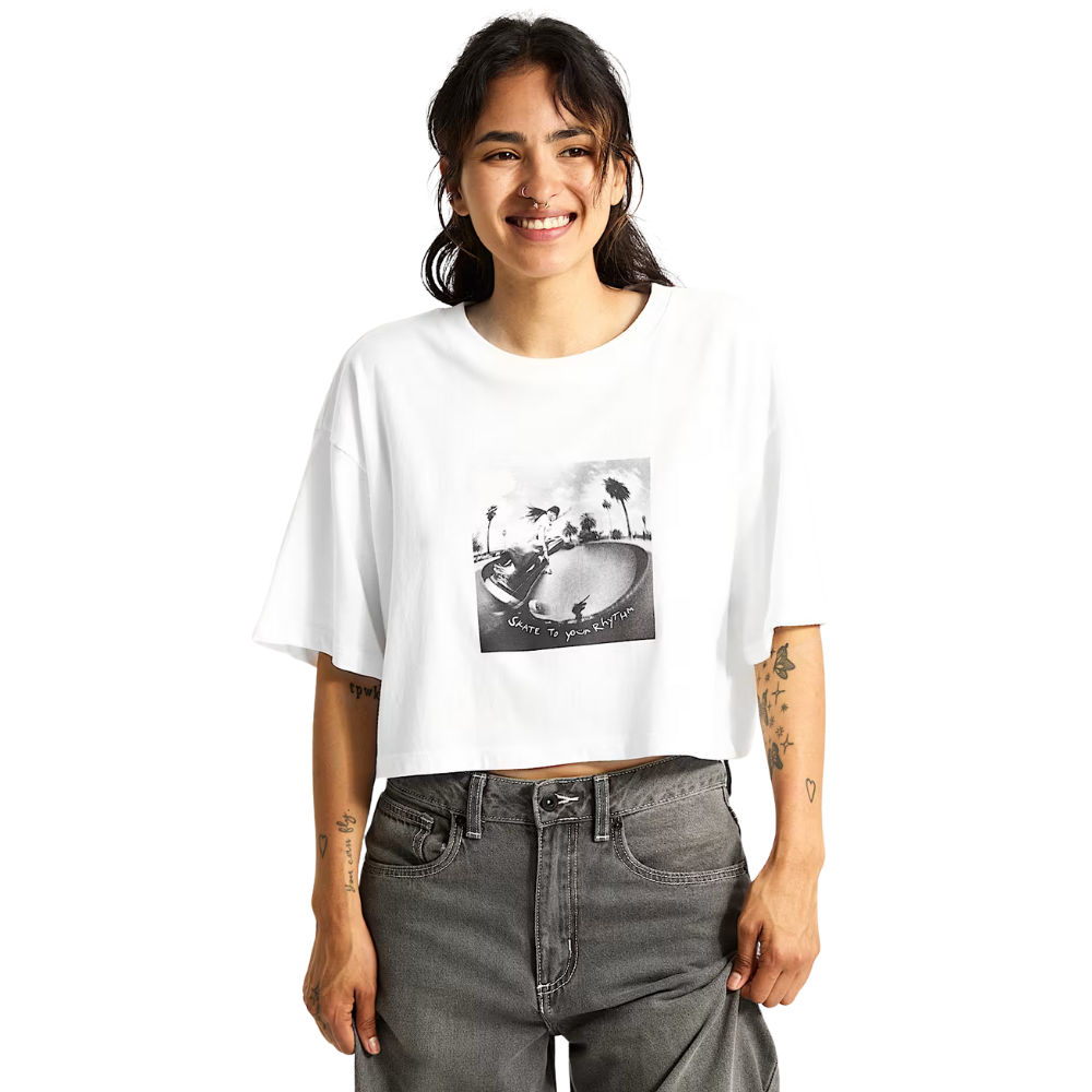 W Rhythm Relaxed Crop SS White Bild 1