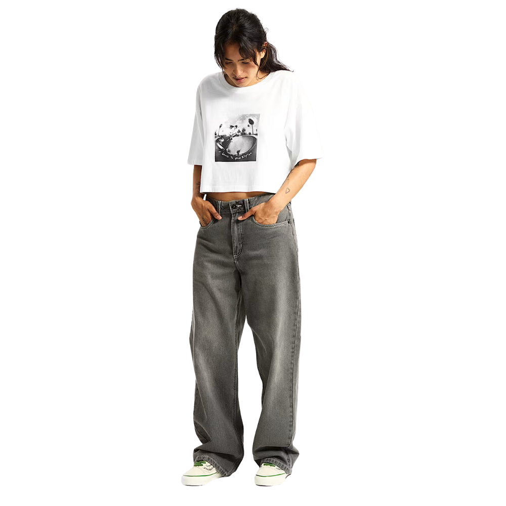 W Rhythm Relaxed Crop SS White Bild 3