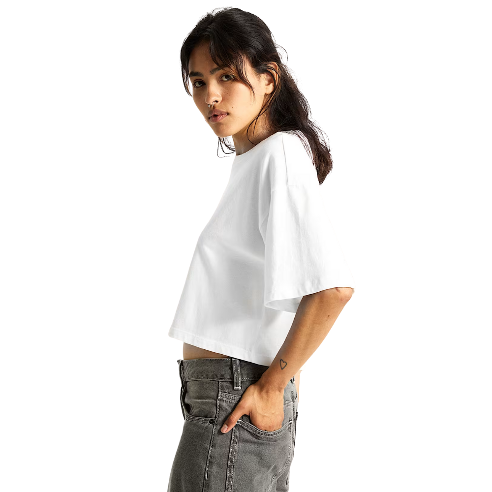 W Rhythm Relaxed Crop SS White Bild 4