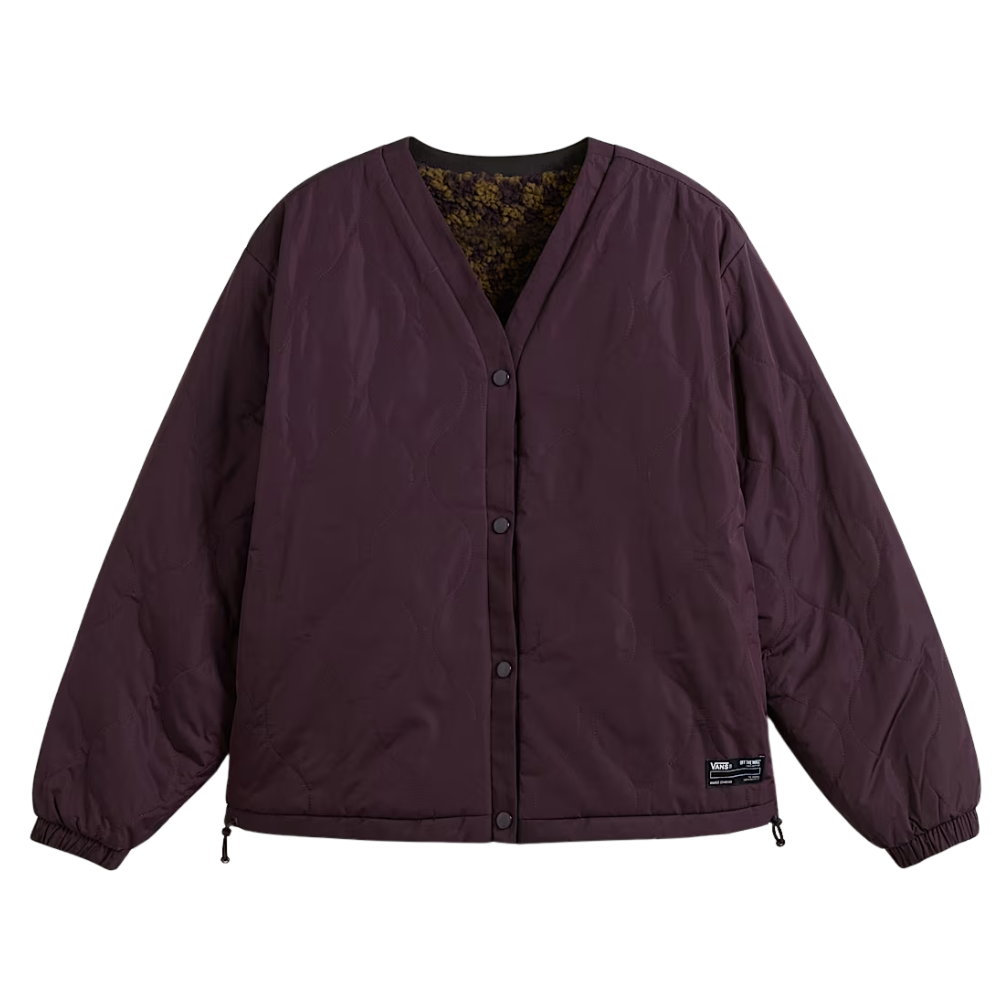 W Suffolk Cheetah Check Pile Coat Dark Port Bild 3