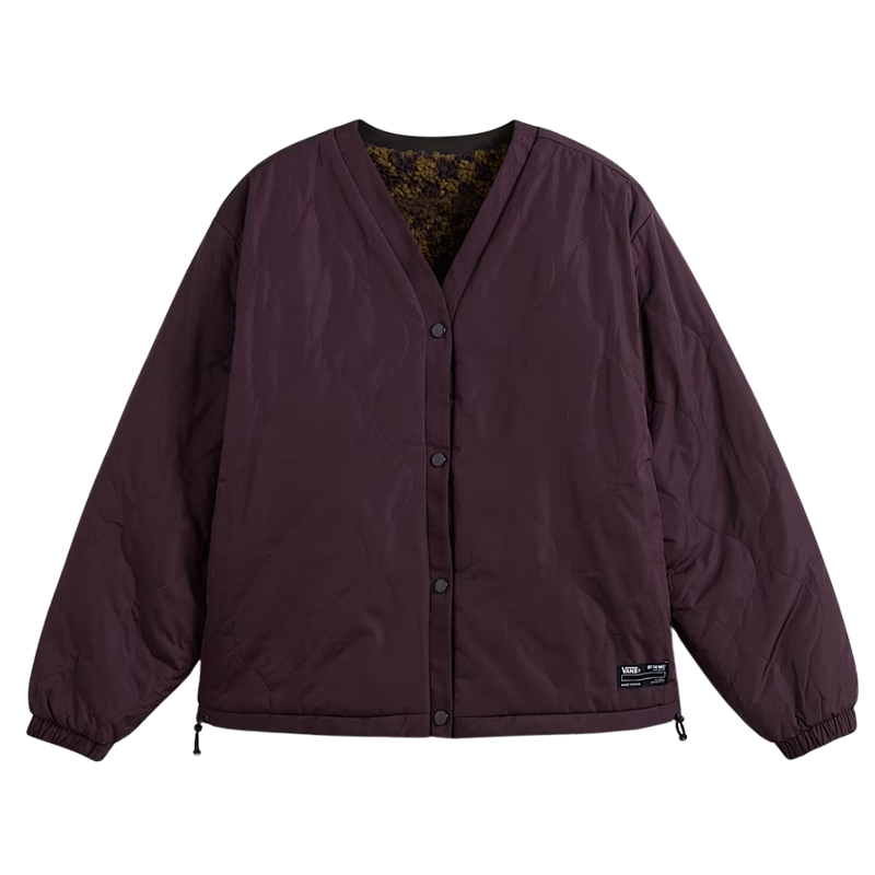 W Suffolk Cheetah Check Pile Coat Dark Port Bild 3