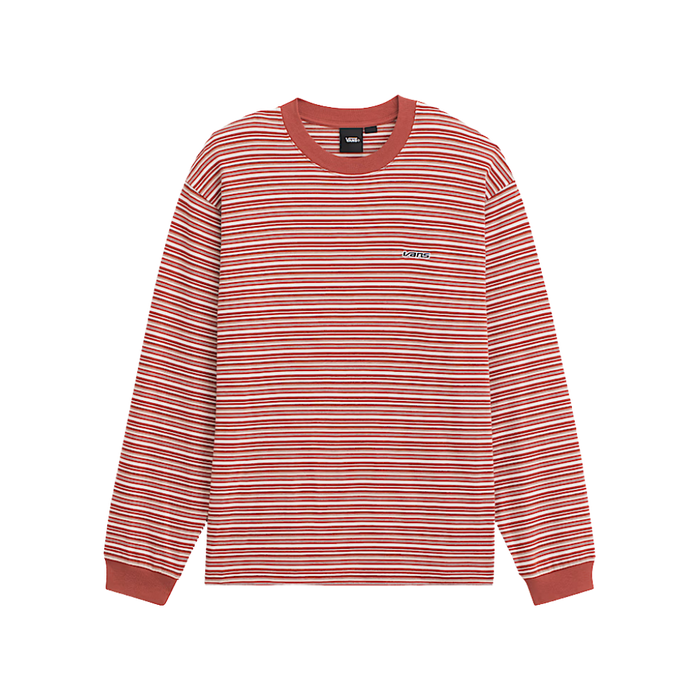 Wesley Stripe LS Knit Light Bronze/Cream Bild 1