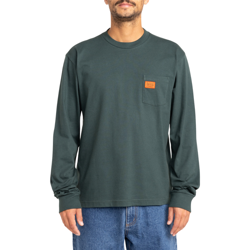 Chainmail Pocket LS Tee Hunter Green Bild 1