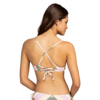VISTA STRIPE STRAPPY BRA AGAVE GREEN VERY VIS Bild 4