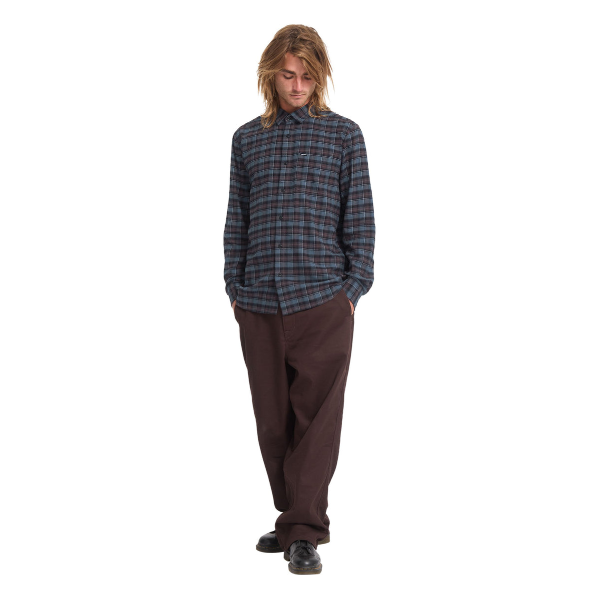 Caden Plaid LS Raisin Bild 5