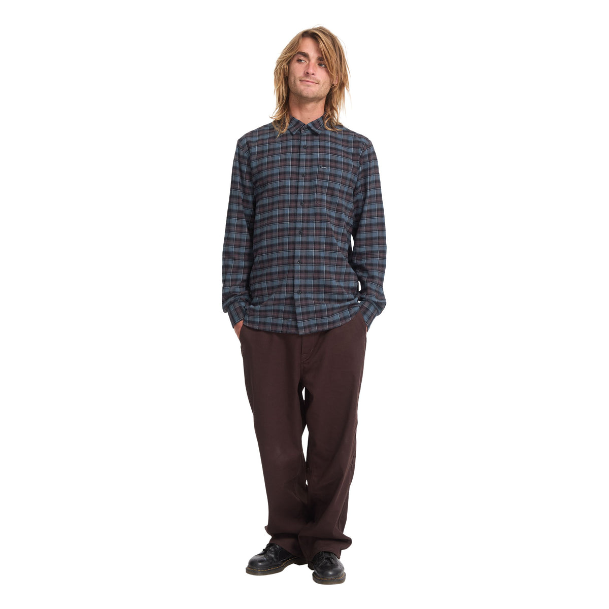 Caden Plaid LS Raisin Bild 6