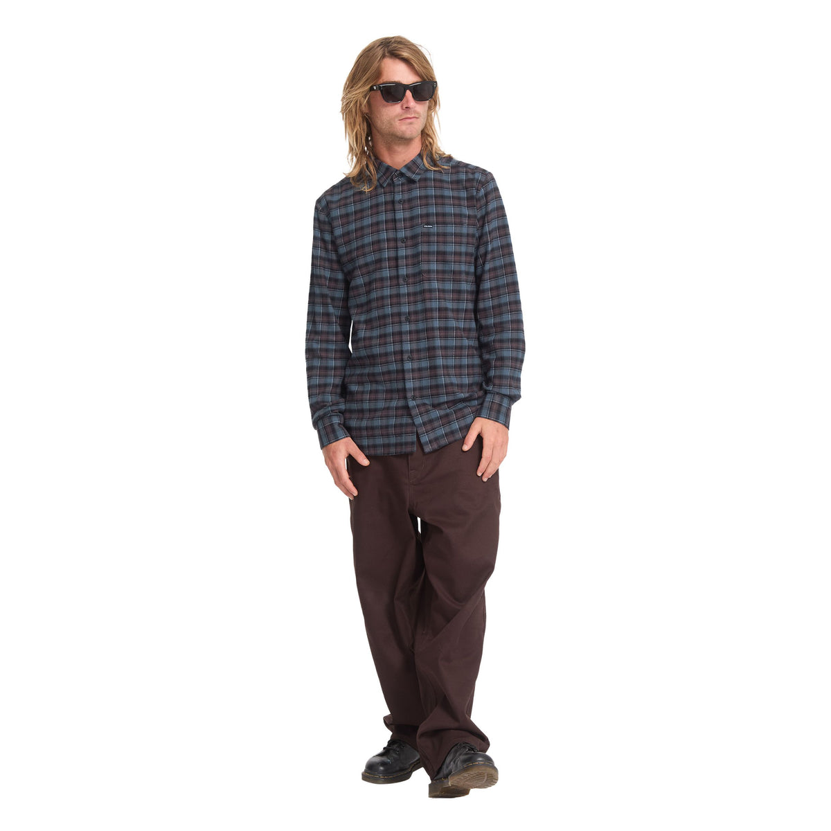 Caden Plaid LS Raisin Bild 9