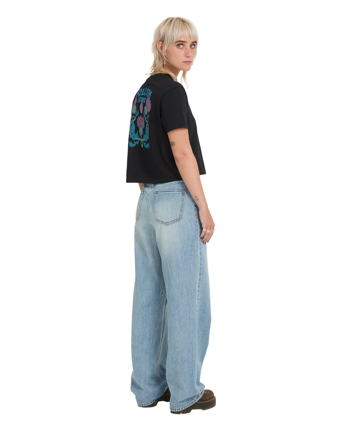 Dial Crop Tee Black Bild 5