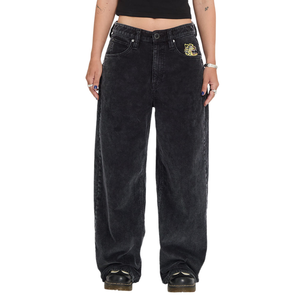 FA Ozzy Cord Pant Light Acid Black Bild 1