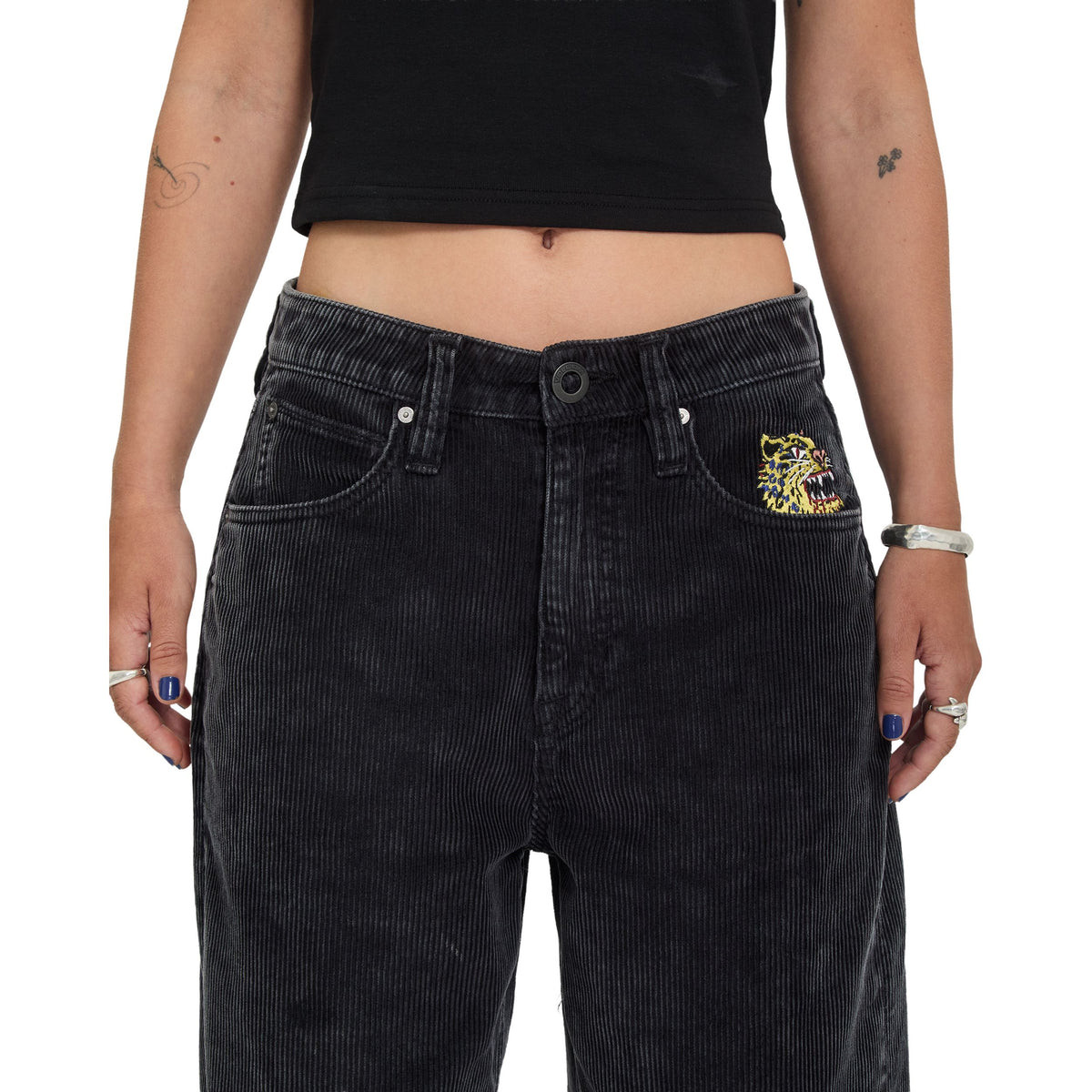 FA Ozzy Cord Pant Light Acid Black Bild 4