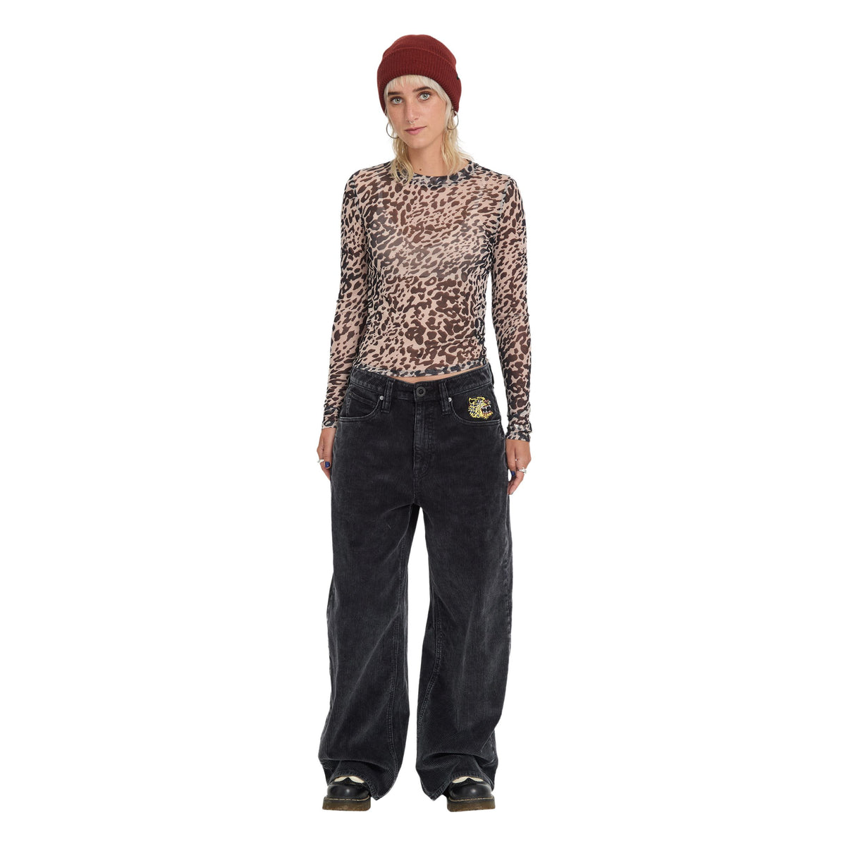 FA Ozzy Cord Pant Light Acid Black Bild 6