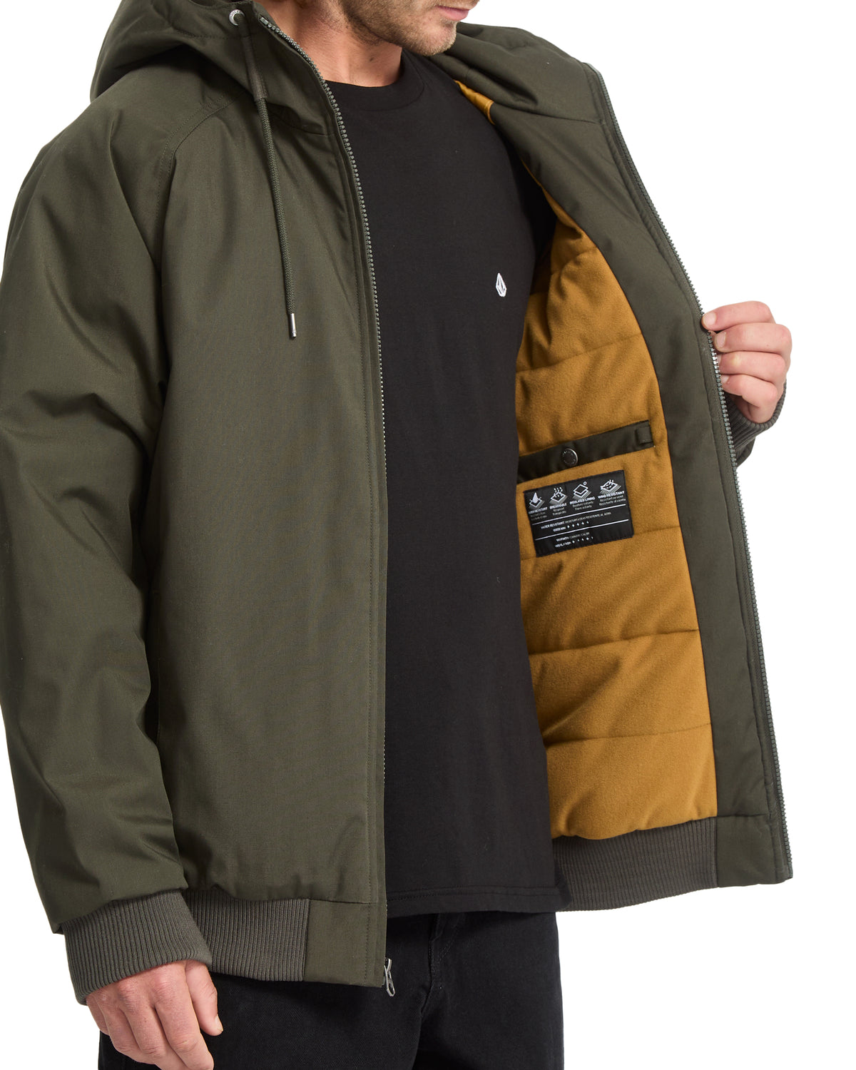 Hernan 10K Jacket Rinsed Black Bild 5