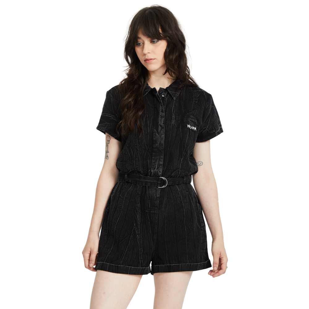 Asphalt Romper Black Marble Wash Bild 1