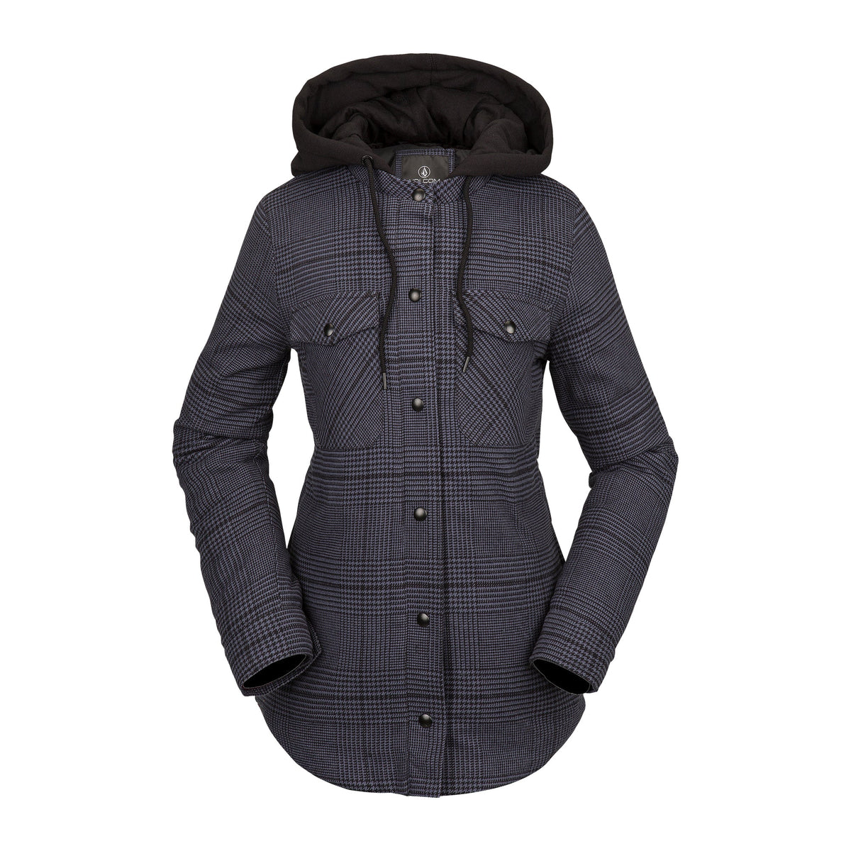 Hooded Flannel Jacket BLACK Bild 1