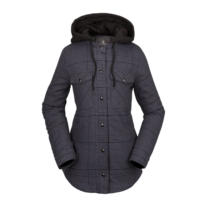 Hooded Flannel Jacket BLACK Bild 1