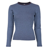2 Tone Rib LS Navy Bild 1