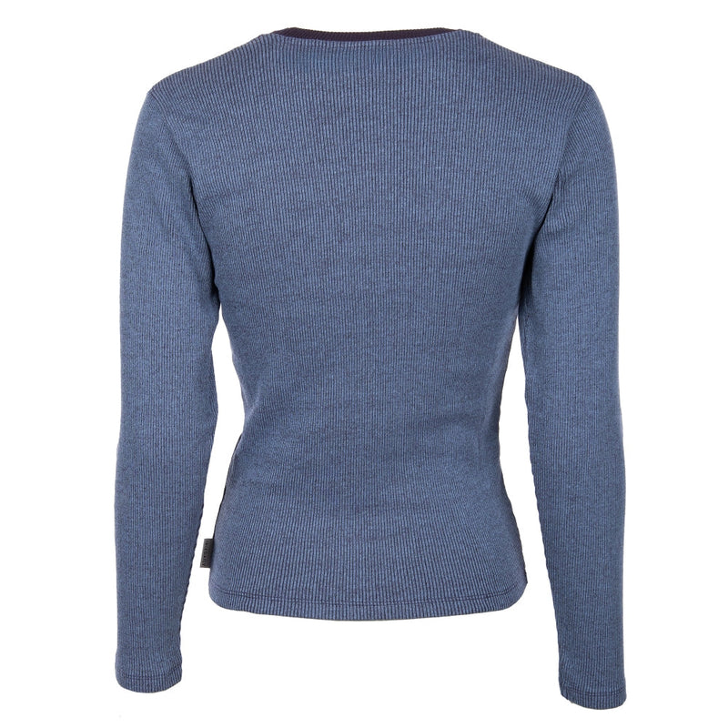 2 Tone Rib LS Navy Bild 2