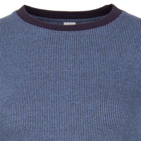 2 Tone Rib LS Navy Bild 3