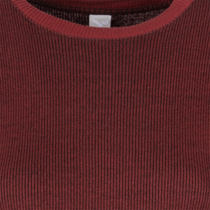 2 Tone Rib T-Shirt Black Red Bild 3