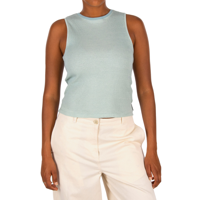 2 Tone Rib Tanktop Light Sage Bild 1
