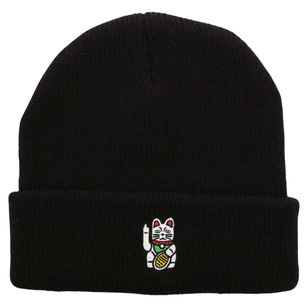 Bye Bye Cat Beanie Black Bild 1