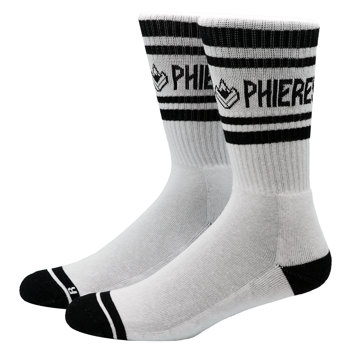 Doubleph Sock - Phieres - White Black - Socken